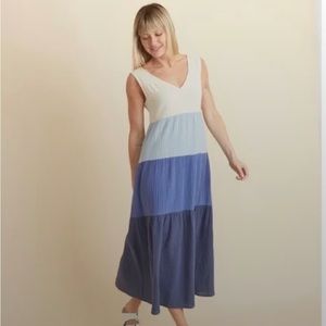 Marine Layer Corinne Maxi Dress Colorblock size XS